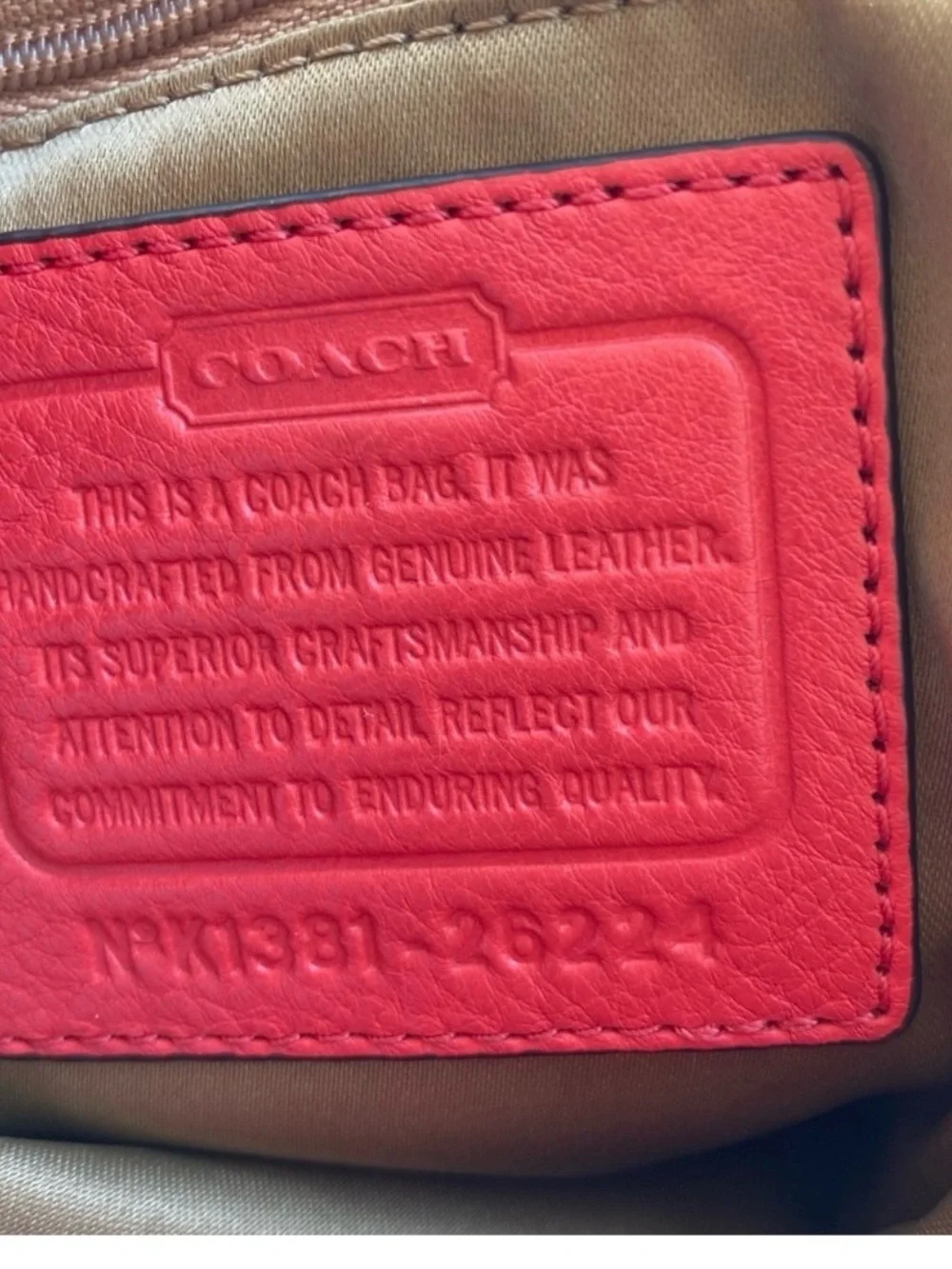 COACH Madison Phoebe Tumbled Cardinal Red Leather 3 Section Shoulder Bag